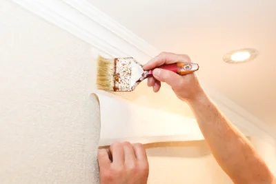 Pose de papier peint à Nasbinals — revêtements muraux et toiles de verre